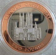 2 Pounds - Elizabeth II Lincoln Cathedral reverse image