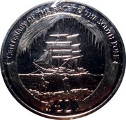 2 Pounds - Elizabeth II Race to the South Pole, United Kingdom, 2010 reverse image