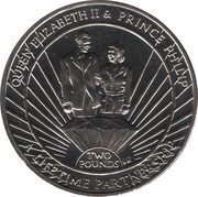 2 Pounds - Elizabeth II 85th birthday of Queen Elizabeth II, United Kingdom, 2011 reverse image