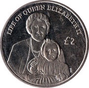 2 Pounds Diamond Jubilee - Queen Mother with infant Elizabeth II, United Kingdom, 2012 reverse image