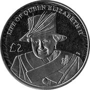 2 Pounds Diamond Jubilee - Elizabeth II with hat, United Kingdom, 2012 reverse image