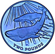 2 Pounds - Elizabeth II Blue Whale reverse image