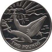 2 Pounds - Elizabeth II Blue Whale, United Kingdom, 2017 reverse image