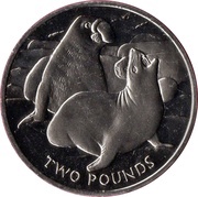 2 Pounds - Elizabeth II Elephant Seal reverse image