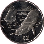 2 Pounds - Elizabeth II Pilot Whale, United Kingdom, 2017 reverse image