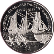 2 Pounds - Elizabeth II Imperial Trans-Antarctic Expedition, United Kingdom, 2017 reverse image