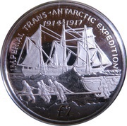 2 Pounds - Elizabeth II Centenary of the Imperial Trans-Antarctic Expedition: The Endurance, United Kingdom, 2017 reverse image
