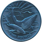 2 Pounds - Elizabeth II Blue Whale, United Kingdom, 2017 reverse image