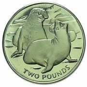 2 Pounds - Elizabeth II Elephant Seal reverse image