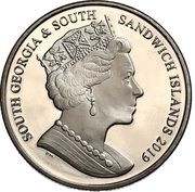 2 Pounds - Elizabeth II Bicentenary of Queen Victoria: Great Seal on Horseback obverse image