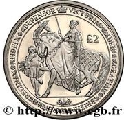 2 Pounds - Elizabeth II Bicentenary of Queen Victoria: Great Seal on Horseback, United Kingdom, 2019 reverse image