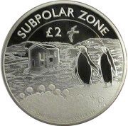 2 Pounds - Elizabeth II Subpolar Zone, United Kingdom, 2020 reverse image