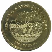 2 Pounds - Elizabeth II Imperial Trans-Antarctic expedition, United Kingdom, 2022 reverse image