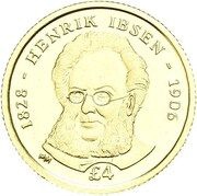 4 Pounds - Elizabeth II Henrik Ibsen, United Kingdom, 2006 reverse image