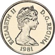 ¼ Crown - Elizabeth II 2nd portrait obverse image