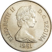 ½ Crown - Elizabeth II 2nd portrait obverse image