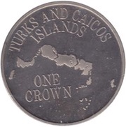 1 Crown - Elizabeth II 2nd portrait, United Kingdom, 1975-1977 reverse image