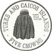 5 Crowns - Elizabeth II Cactus, United Kingdom, 1975-1977 reverse image