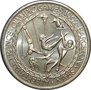 5 Crowns - Elizabeth II 1992 Olympic Games, United Kingdom, 1992 reverse image