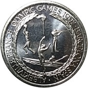 5 Crowns - Elizabeth II 1992 Olympic Games, United Kingdom, 1992 reverse image