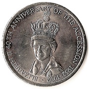 5 Crowns - Elizabeth II Jubilee, United Kingdom, 1992 reverse image
