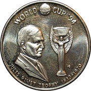 5 Crowns Jules Rimet and trophy, United Kingdom, 1993 reverse image