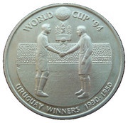 5 Crowns - Elizabeth II World Cup winners - Uruguay, United Kingdom, 1993 reverse image