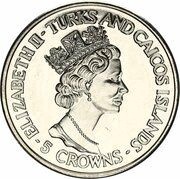 5 Crowns - Elizabeth II 40th Anniversary of Coronation obverse image