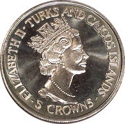 5 Crowns - Elizabeth II 40th Anniversary of Coronation obverse image