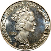 5 Crowns - Elizabeth II Hockey player obverse image