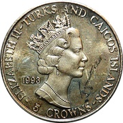 5 Crowns - Elizabeth II Apollo 11 - Walking on the moon obverse image