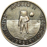 5 Crowns - Elizabeth II Apollo 11 - Walking on the moon, United Kingdom, 1993 reverse image
