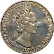 5 Crowns - Elizabeth II Apollo 11 - Ocean recovery obverse image
