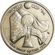 5 Crowns - Elizabeth II Flag and trophy, United Kingdom, 1993 reverse image