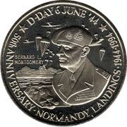 5 Crowns - Elizabeth II D-Day - Bernard L. Montgomery, United Kingdom, 1994 reverse image
