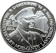 5 Crowns - Elizabeth II D-Day - Dwight D. Eisenhower, United Kingdom, 1994 reverse image