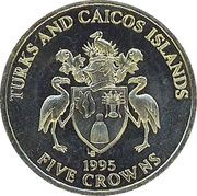 5 Crowns - Elizabeth II VE Day obverse image