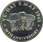 5 Crowns - Elizabeth II VE Day, United Kingdom, 1995 reverse image