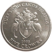 5 Crowns - Elizabeth II VE Day obverse image