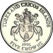 5 Crowns - Elizabeth II VE Day obverse image