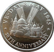 5 Crowns - Elizabeth II VE-Day, United Kingdom, 1995 reverse image