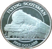 5 Dollars - Elizabeth II The Flying Scotsman reverse image