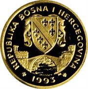 10 000 Dinara Olympics - Bobsled obverse image