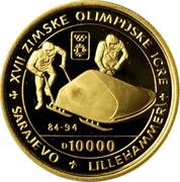 10 000 Dinara Olympics - Bobsled reverse image