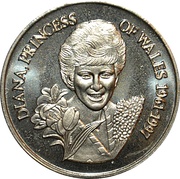 5 Crowns - Elizabeth II Head Princess Diana reverse image