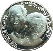 5 Crowns - Elizabeth II Prince Edward and Miss Sophie Rhys Jones, United Kingdom, 1999 reverse image