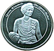 5 Crowns - Elizabeth II Queen Elizabeth the Queen Mother, United Kingdom, 2001 reverse image