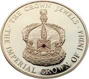 5 Crowns - Elizabeth II Imperial Crown of India; Gold Plated, United Kingdom, 2004 reverse image