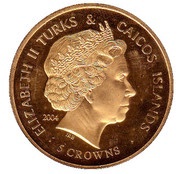 5 Crowns - Elizabeth II Queens sceptre with the dove, United Kingdom, 2004 obverse image
