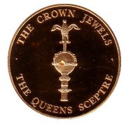 5 Crowns - Elizabeth II Queens sceptre with the dove, United Kingdom, 2004 reverse image